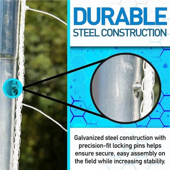 Franklin Sports Soccer Goals - Portable Soccer Goal with Net - Steel Post Metal - Picture 2 of 6